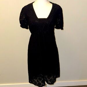 Laundry By Shelli Segal Black Eyelet Dress with Lining
